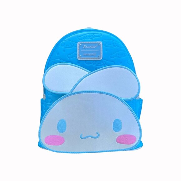 Sanrio Loungefly Cinnamoroll Blue Backpack With 3D Face and Moveable Ears - Picture 3 of 6
